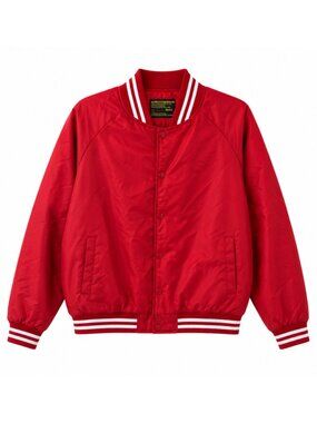 Red Varsity Baseball Jacket (Size M)
